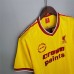 Liverpool 85/86 Away Yellow Soccer Jersey